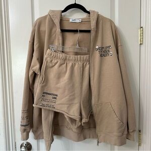 The Mayfair Group Sweat Set Tan Small/Medium